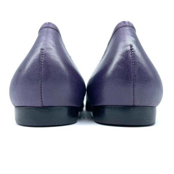 Enzo Angiolini Purple Leather Square Tow, Cushioned Sole Loafers Size 9.5 - Picture 16 of 17